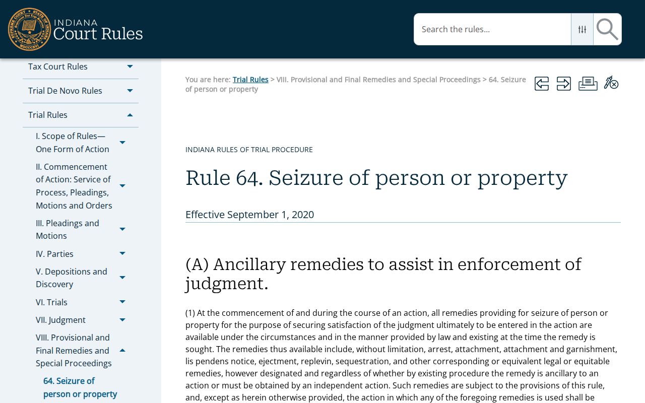 Monroe County bench warrant and Indiana civil body attachment distinction