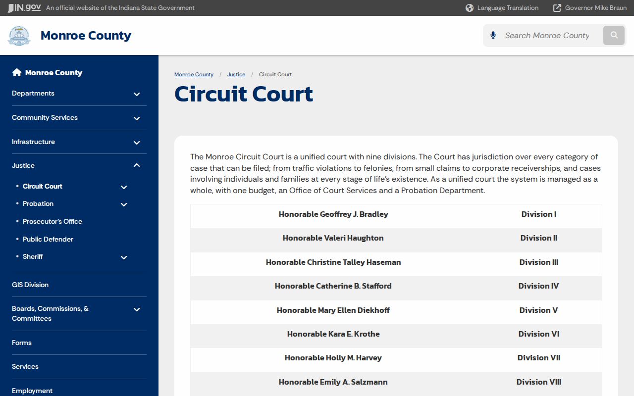 Monroe County warrant search court verification page